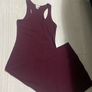 Maroon Bodycon Long Dress